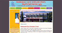 Desktop Screenshot of padmashalisevasamajam.org